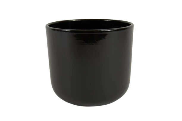 Topf Boule schwarz glänzend 14cm