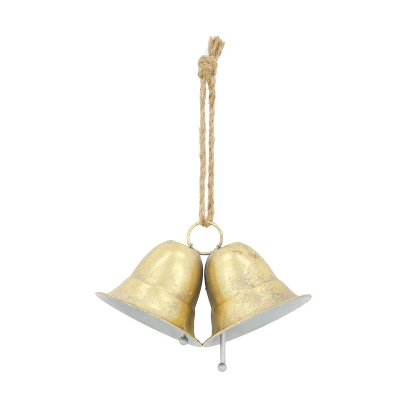 Hängeglocken aus Metall, 23x12,5x14/32cm, Gold