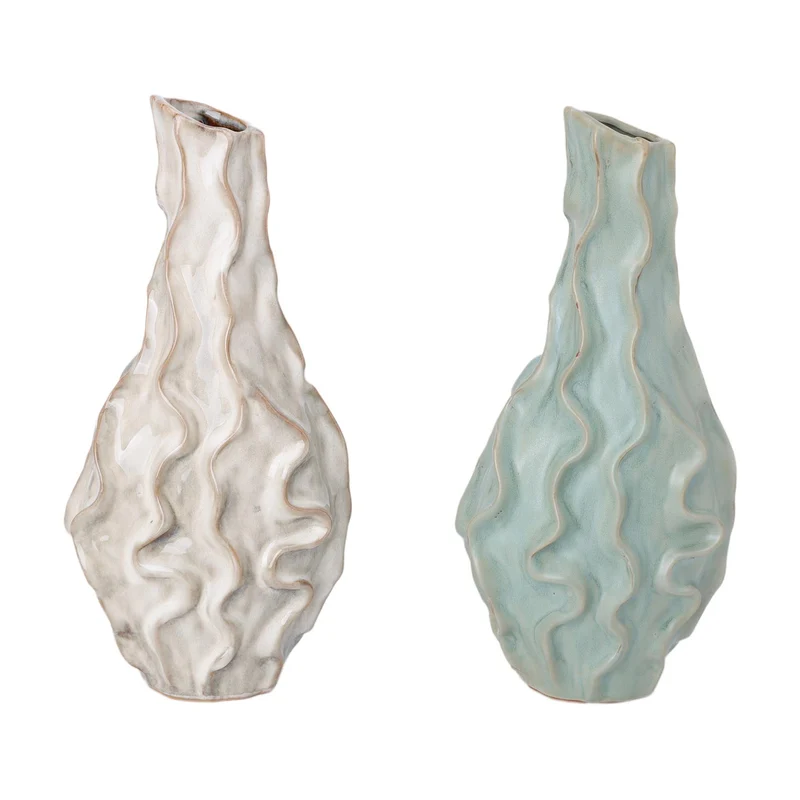 Vase Pozos 2er-Set, sortiert, 15x10x30cm