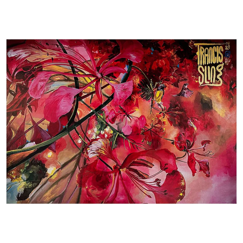 Canvas Francis Sling 70x2x50cm Rot