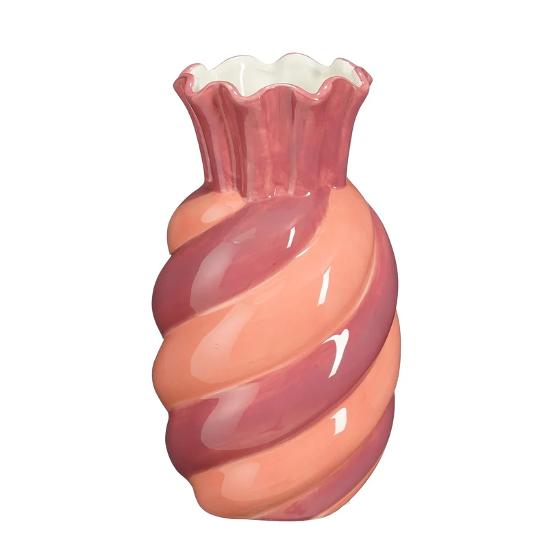 Cleo Vase orange - H25 x D14 cm