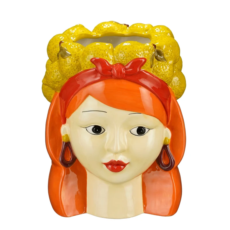 Lustiger Topf gelb - H24,5 x D19,5 cm