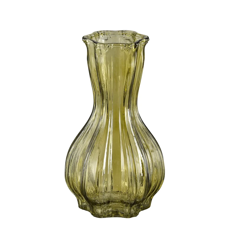 Vase hellgrün - H25,5 x D14 cm Glas