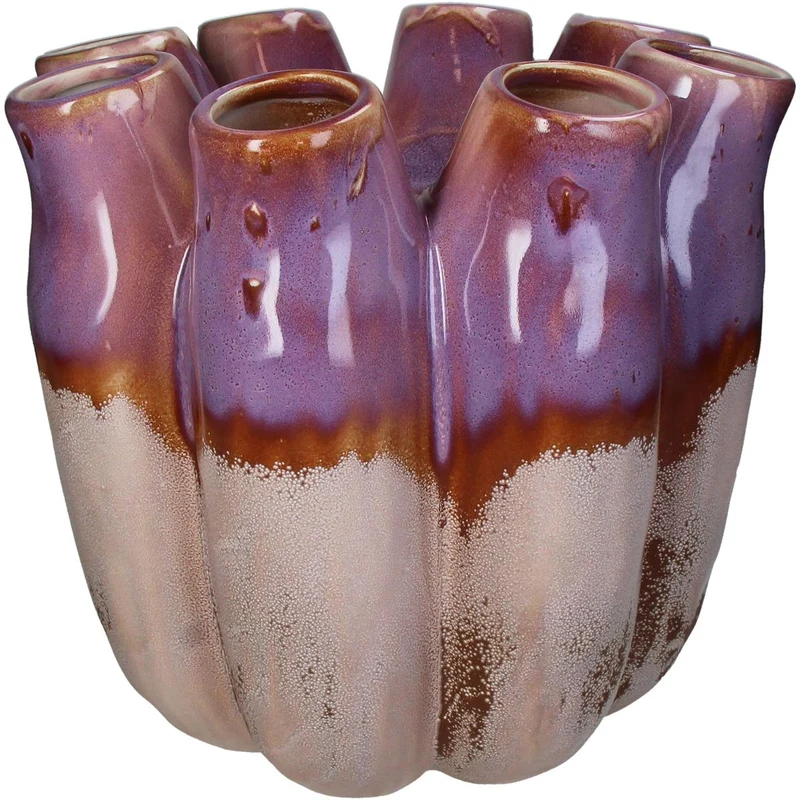 Vase Steingut Lila 29x29x28cm