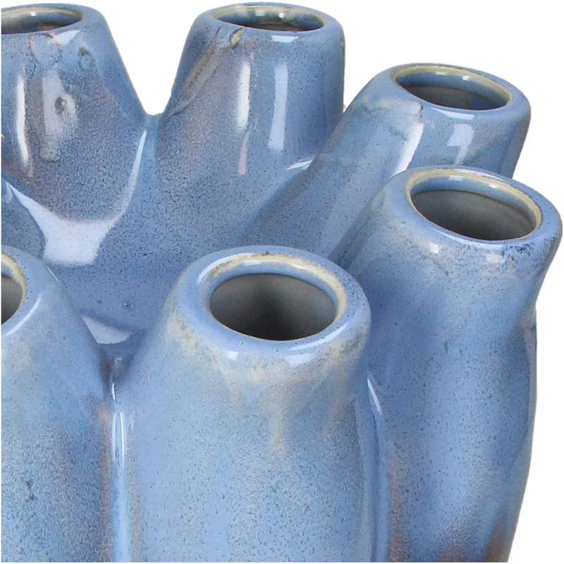 Vase Steingut Blau 24,5x24,5x23,5cm