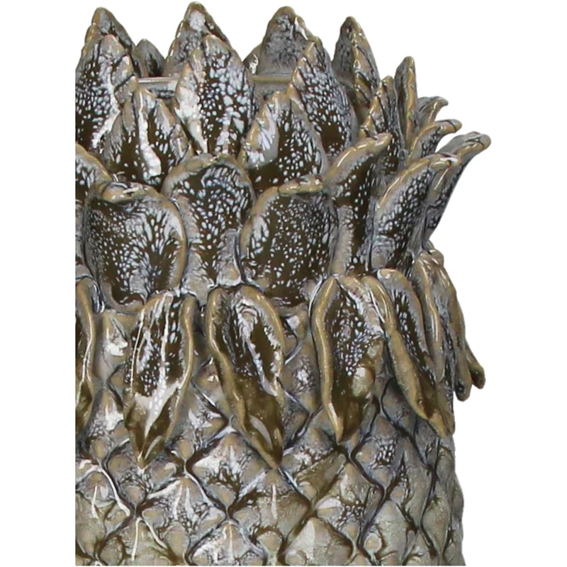 Vase Steingut Grün 13,5x13,5x29cm
