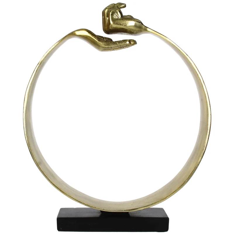 Ornament Hände Gold 43x8x34cm