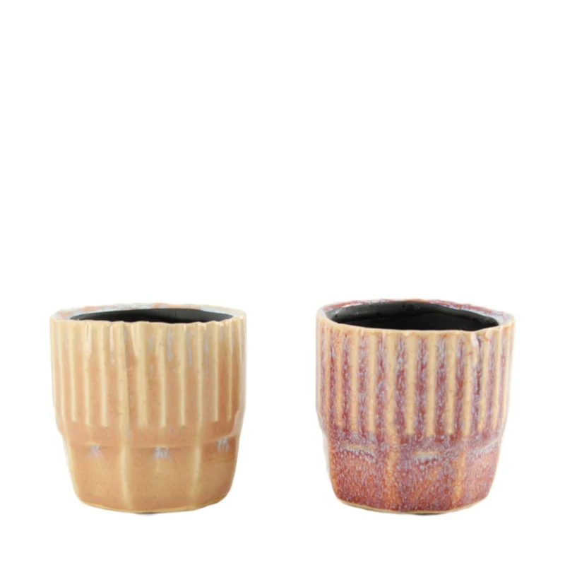 Pflanzgefäß Keramik 7.5x7.5x7cm 2 sortiert Gemischt