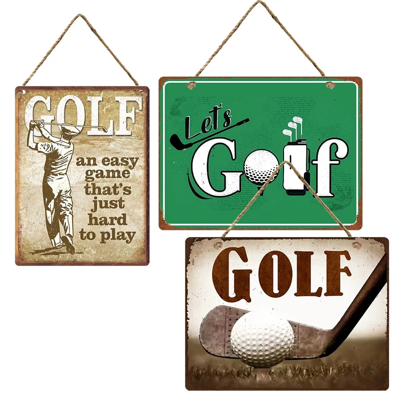 Wandaufhänger Metall Golf Mix/3 30x40cm