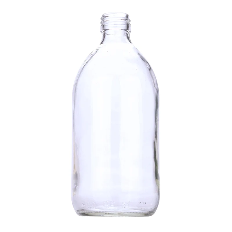 Transparente Flasche 500 ml 7,5x7,5x17 cm