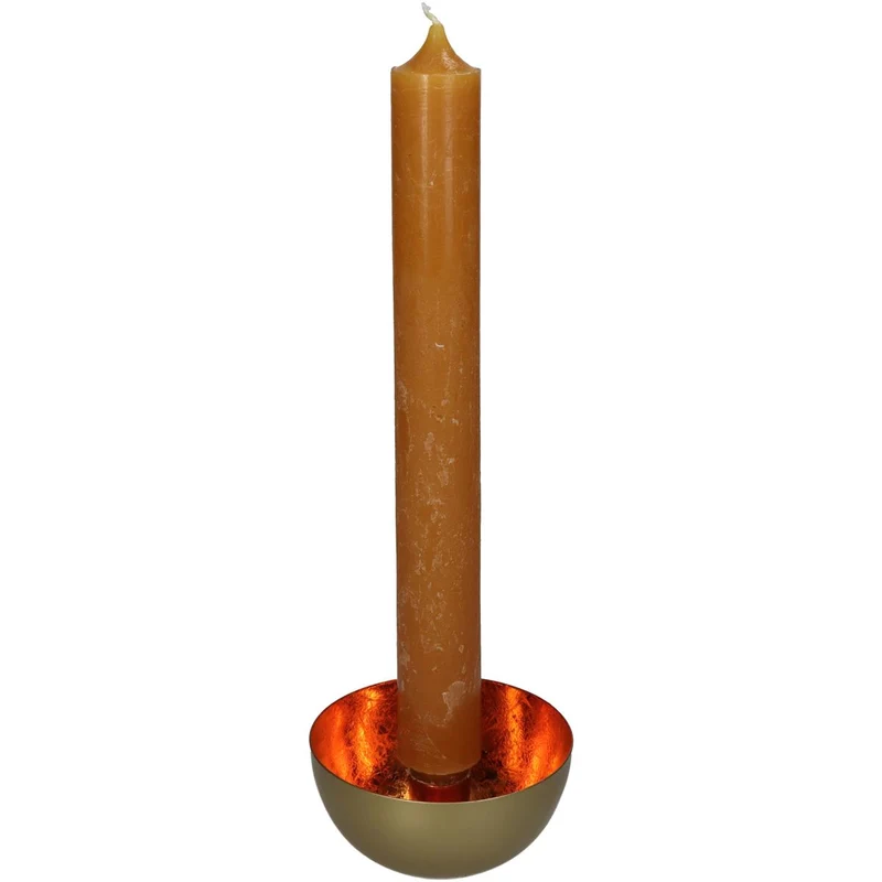 Kerzenständer Metall Orange 10x10x5cm