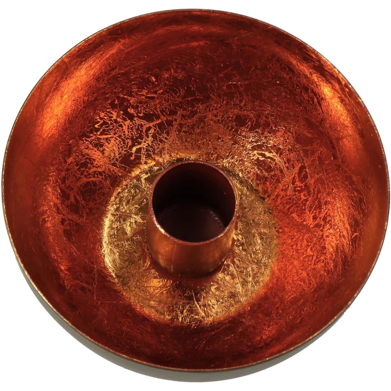 Kerzenständer Metall Orange 10x10x5cm