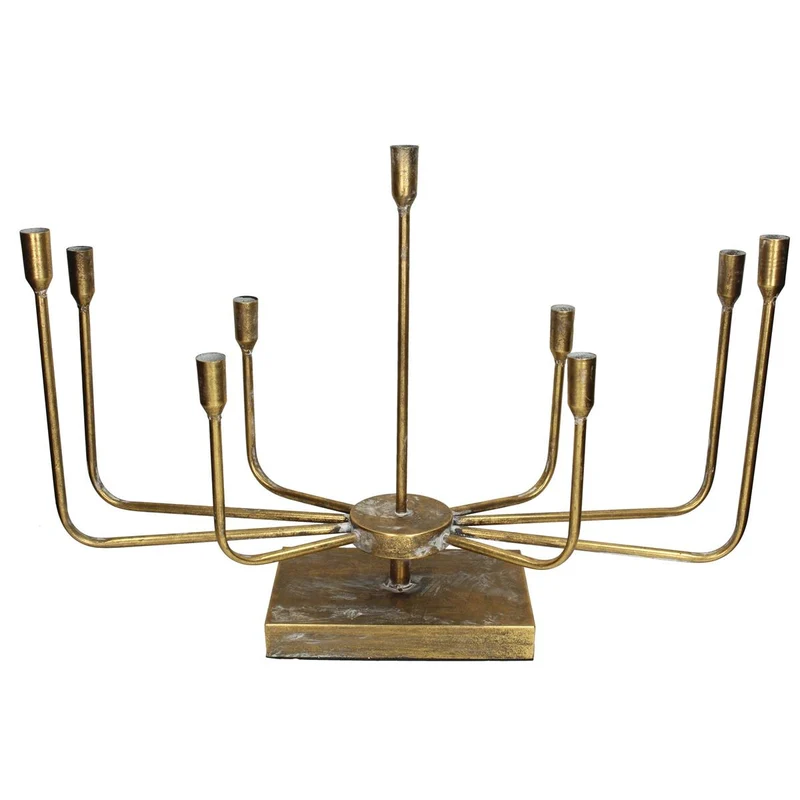 Kerzenhalter Metall Gold 47x22x65cm