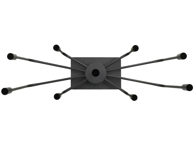 Kerzenhalter Metall Schwarz 47x22x65cm