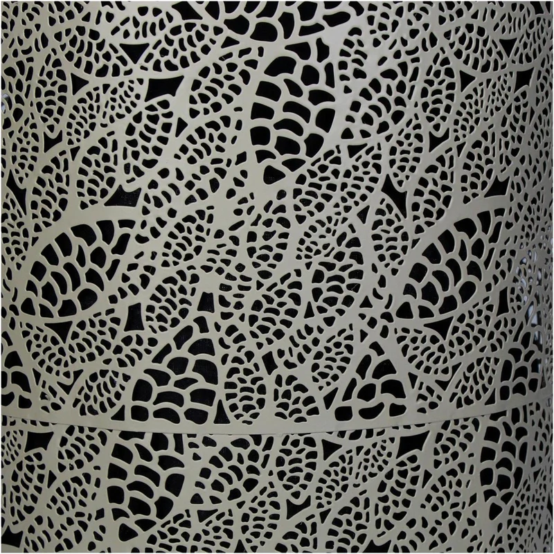 Laterne Metall Elfenbein 21x21x39cm 2er Set