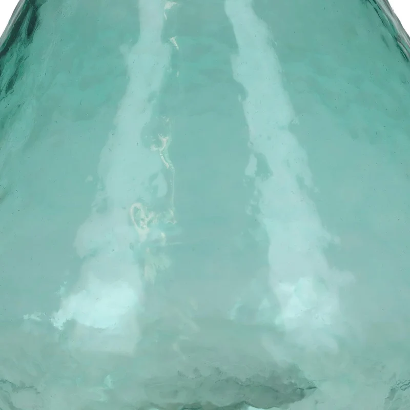 Vase aus recyceltem Glas, petrolfarben, 31x18x18cm