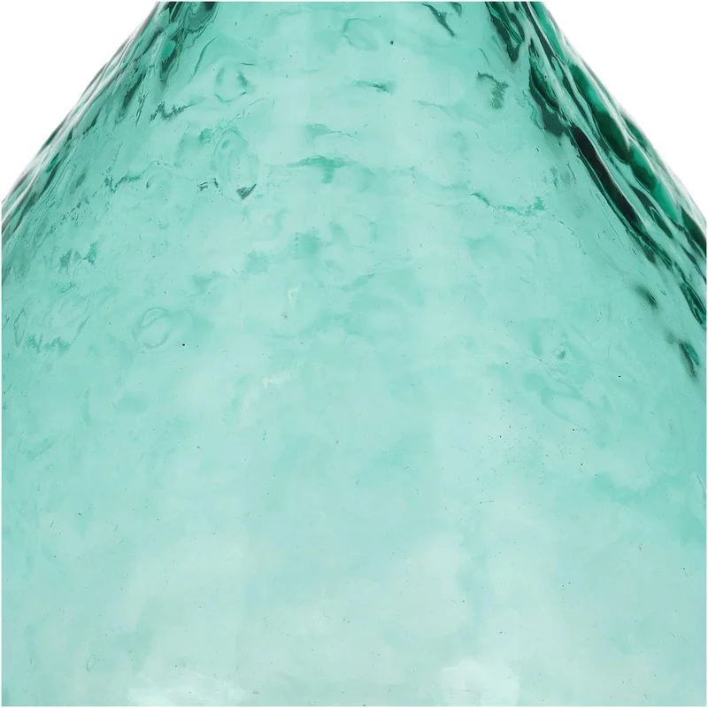 Vase aus recyceltem Glas, petrolfarben, 25x15x15cm
