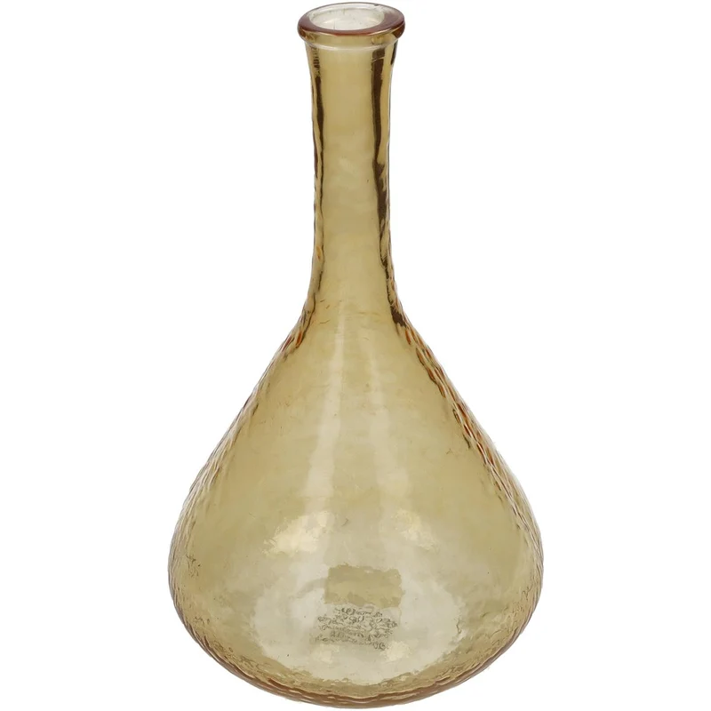 Vase aus Recyclingglas, Ocker, 31x18x18cm