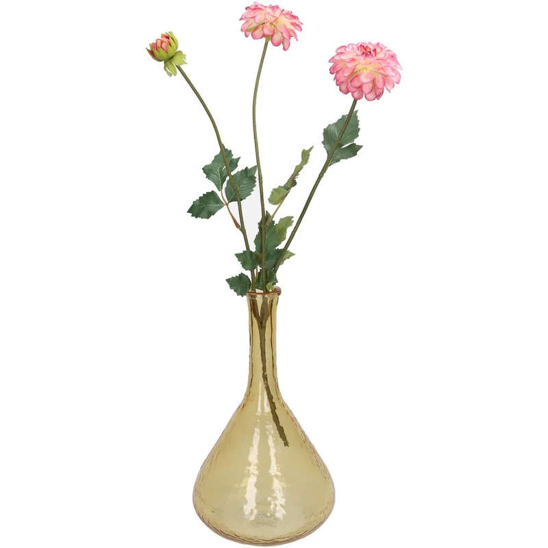 Vase aus Recyclingglas, Ocker, 31x18x18cm
