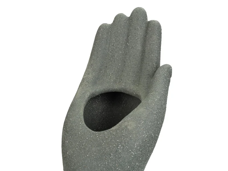 Vase Handkeramik Grau 39x11x14cm