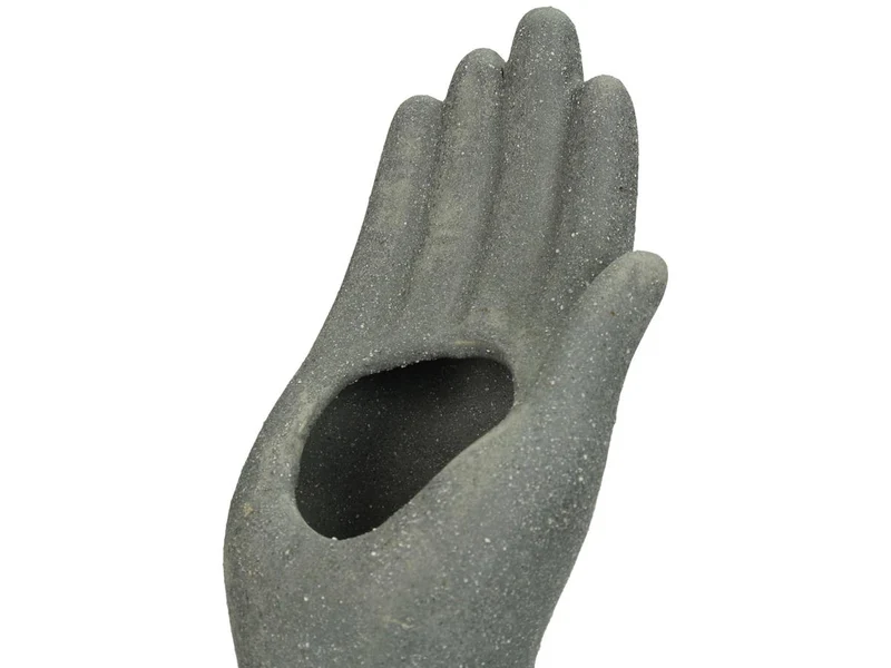 Vase Handkeramik Grau 33x8x12cm