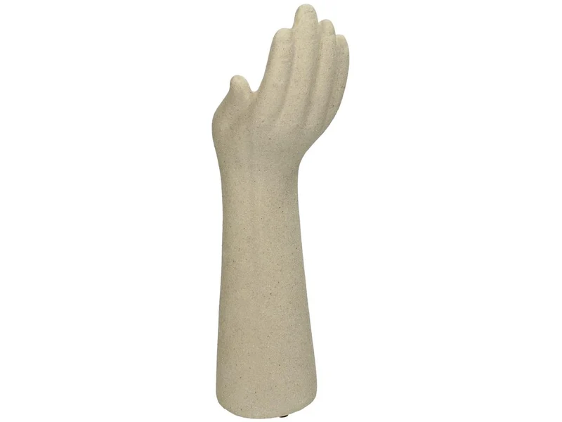 Vase Handkeramik Beige 39x11x14cm