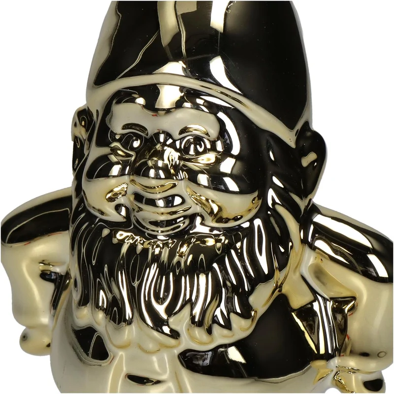 Vase Zwerg Keramik Gold 11x8x18cm