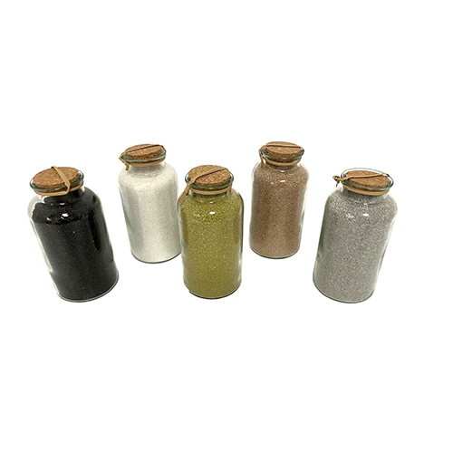 Flasche mit Sand 1kg, Farbmischung, Ø8x16cm