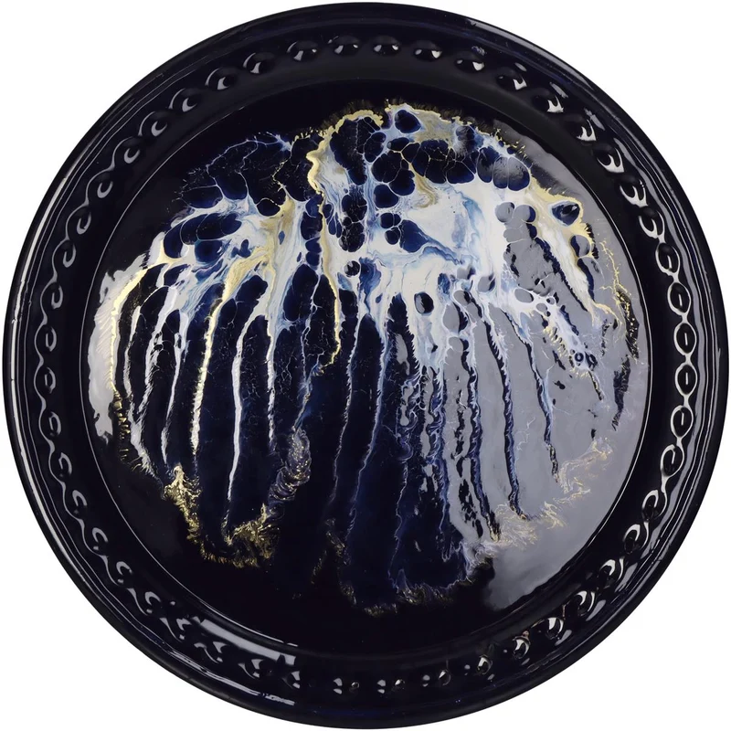 Metallplatte Blau 47x47x3cm