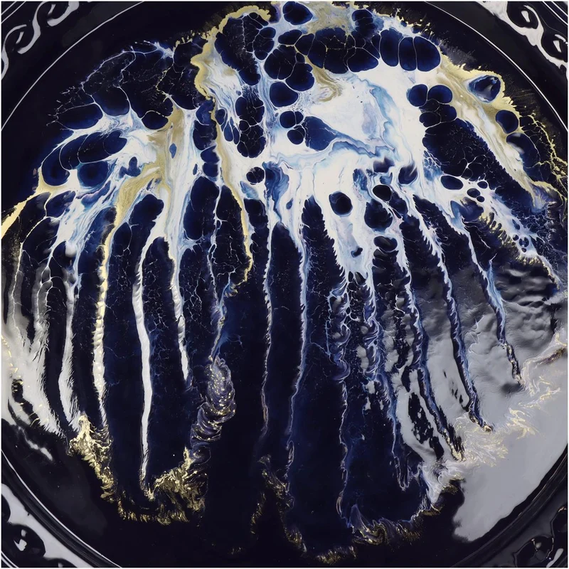Metallplatte Blau 47x47x3cm