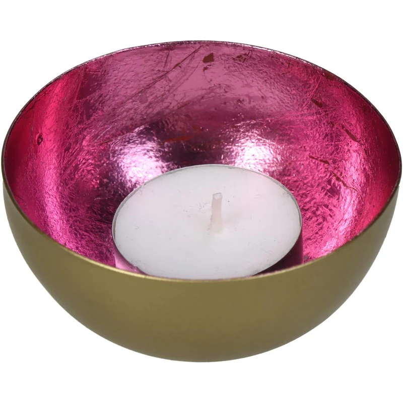 Kerzenständer Metall Rosa 8x8x4cm