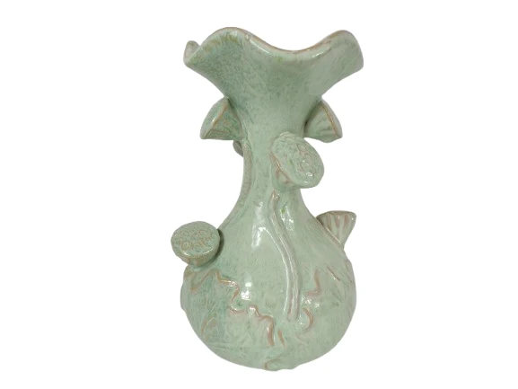 Vase Lotus Keramik D20 H32 cm Salbeigrün