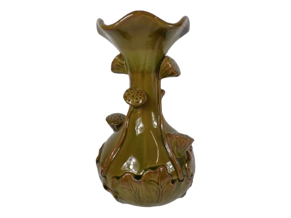 Vase Lotus Keramik D24 H40 cm Grün