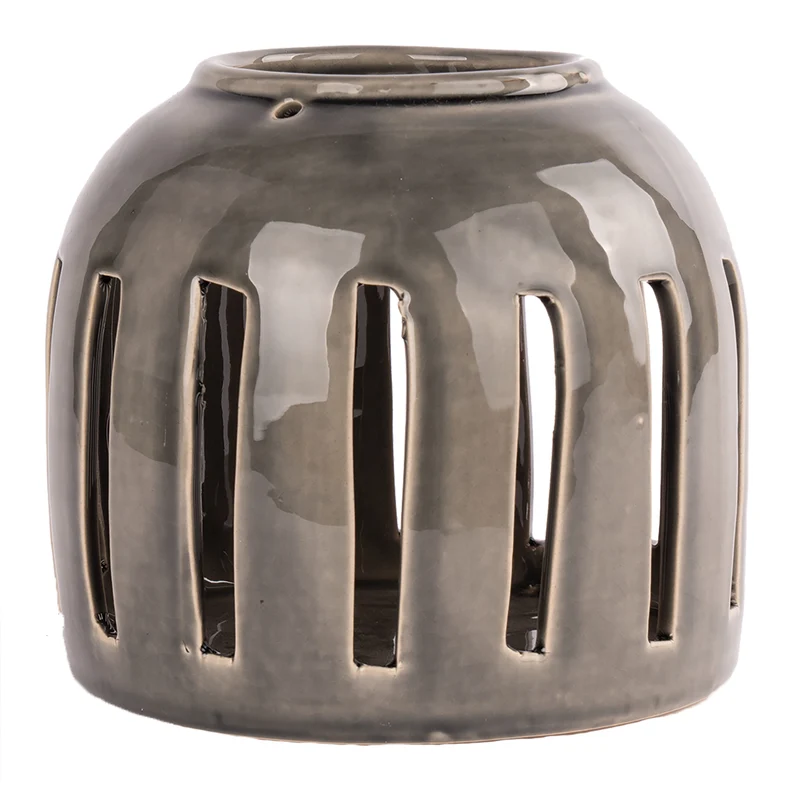 Laterne Keramik Vils D18 H16cm Grau