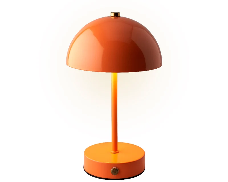LED-Akku-Lampe aus Metall, für den Innenbereich, Terrakotta/Warmweiß, Ø 15 cm, H 25 cm