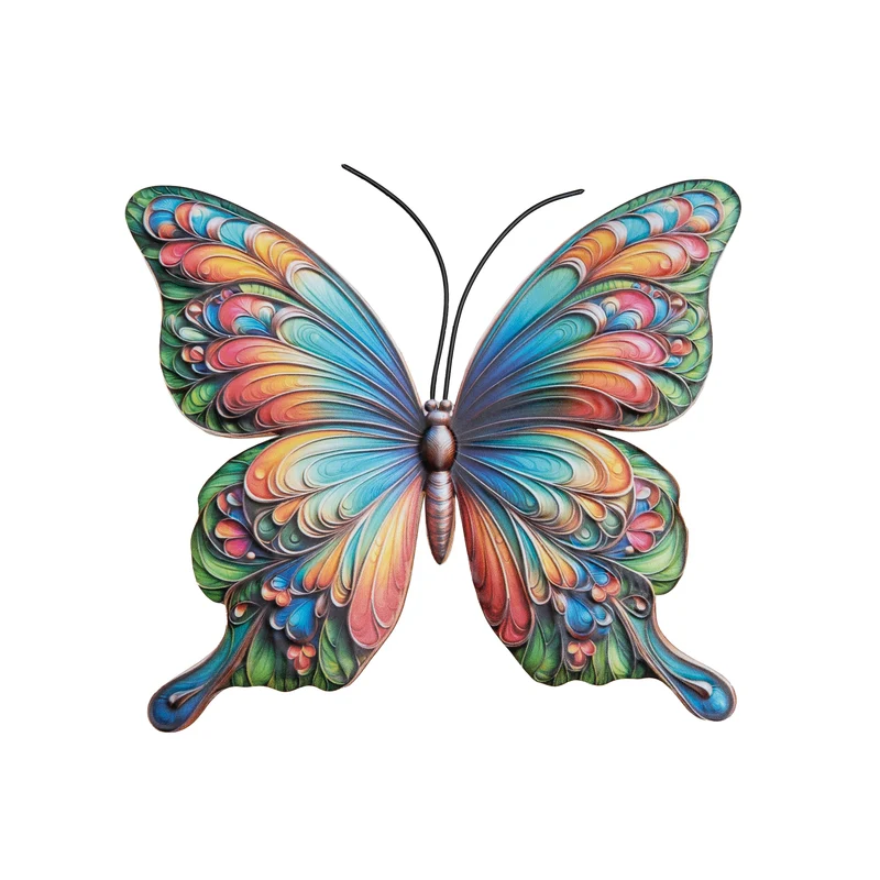 WANDDEKO SCHMETTERLING METALL 16,8X18CM