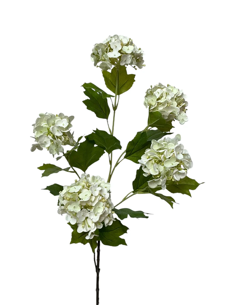 Schneeball x 5 Spray 85 cm Echtfühlcreme