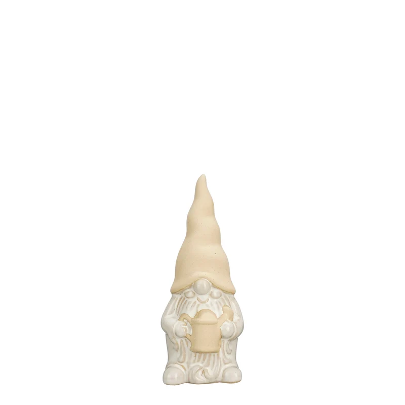 Dekorationszwerg, cremeweiß - L6,5 x B6 x H15 cm