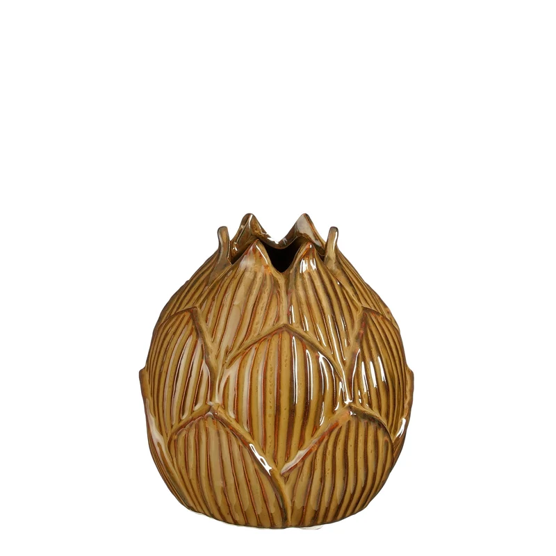 Rowena Vase braun - H12 x D12 cm