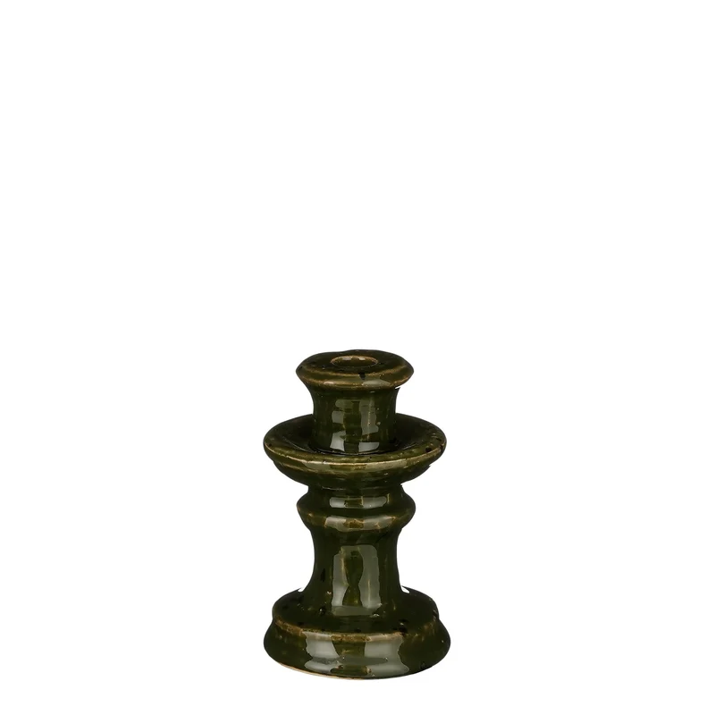 Elena Kerzenhalter grün - H14,5 x D9cm