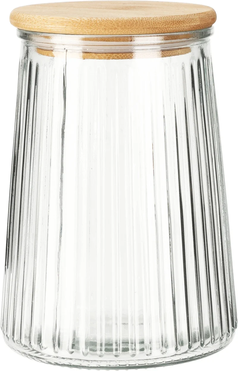 VORRATSDOSE GLAS 1000ML DECKEL D11 H16CM KLAR