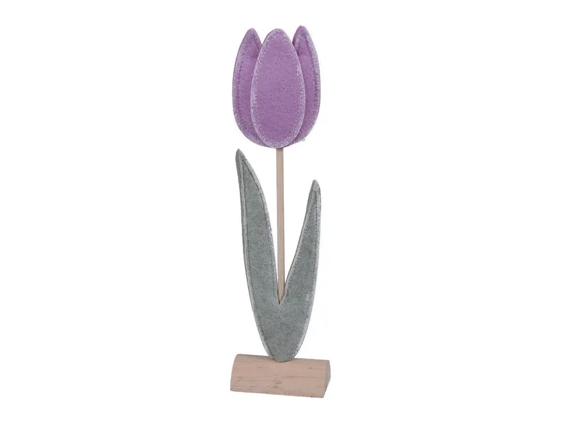 pb. 1 Filztulpe/stehende Fliederblüte 9x5x44 cm