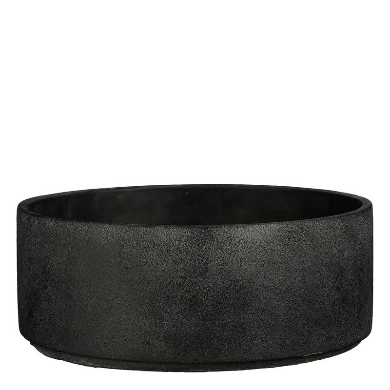 Venezia Topf rund anthrazit - H15,5 x D38 cm