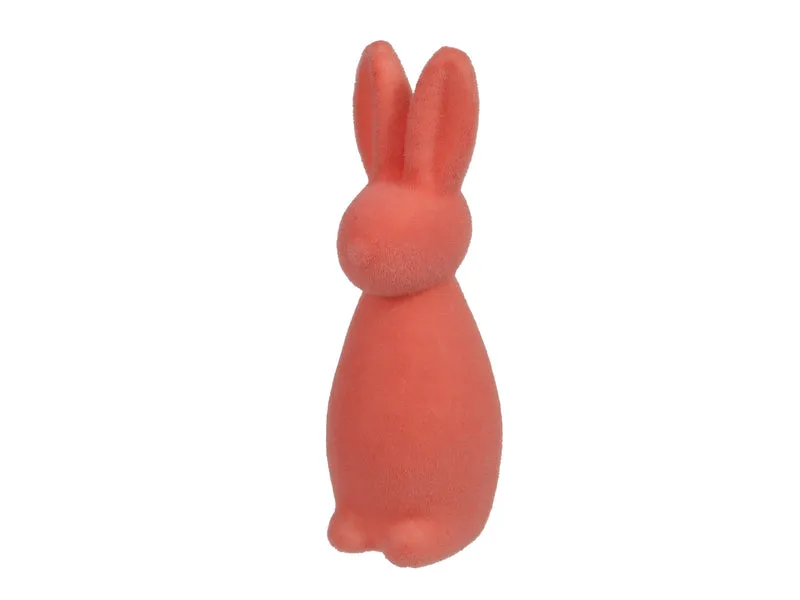 1 Stk. Flockhase/stehend, weich, orange, 20 cm