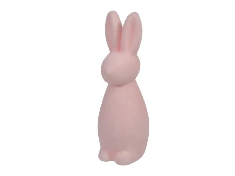 1 Stk. Flockhase/stehend hellrosa 20 cm