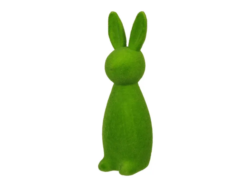 1 Stk. Flockhase/stehend grün 46 cm