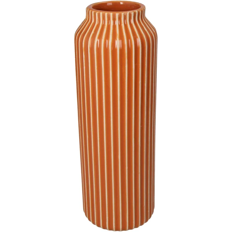 Vase Steingut Terrakotta 9,5x9,5x26cm