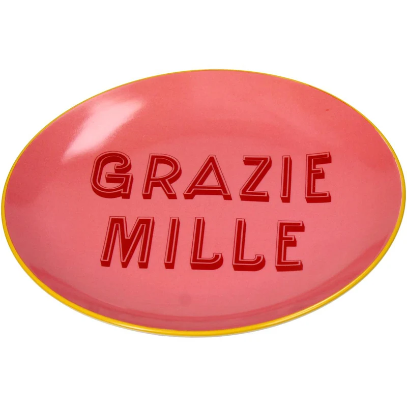 Teller Grazie Mille Steingut Rosa 20,5x20,5x2,5cm