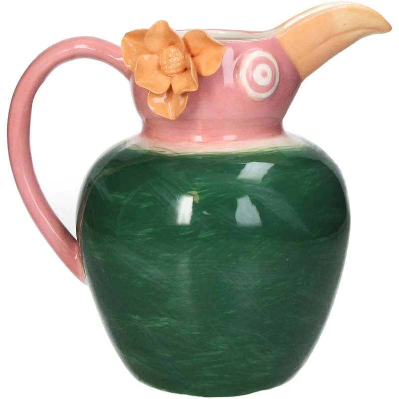 Vase Vogel Steingut Mehrfarbig 22,6x15,9x21,9cm