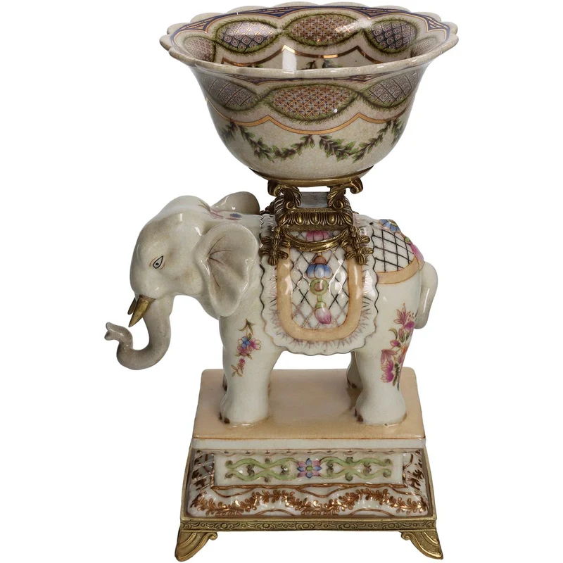 Schale Elefant Weiß 28x15x19cm